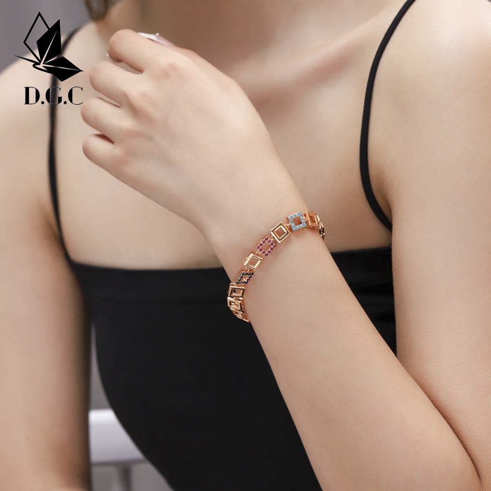 ♥D.G.C✨Gelang Serut Titanium Wanita Korea Bangle Imitasi Emas Mewah Perhiasan Aksesoris Cewek Jewelry D241