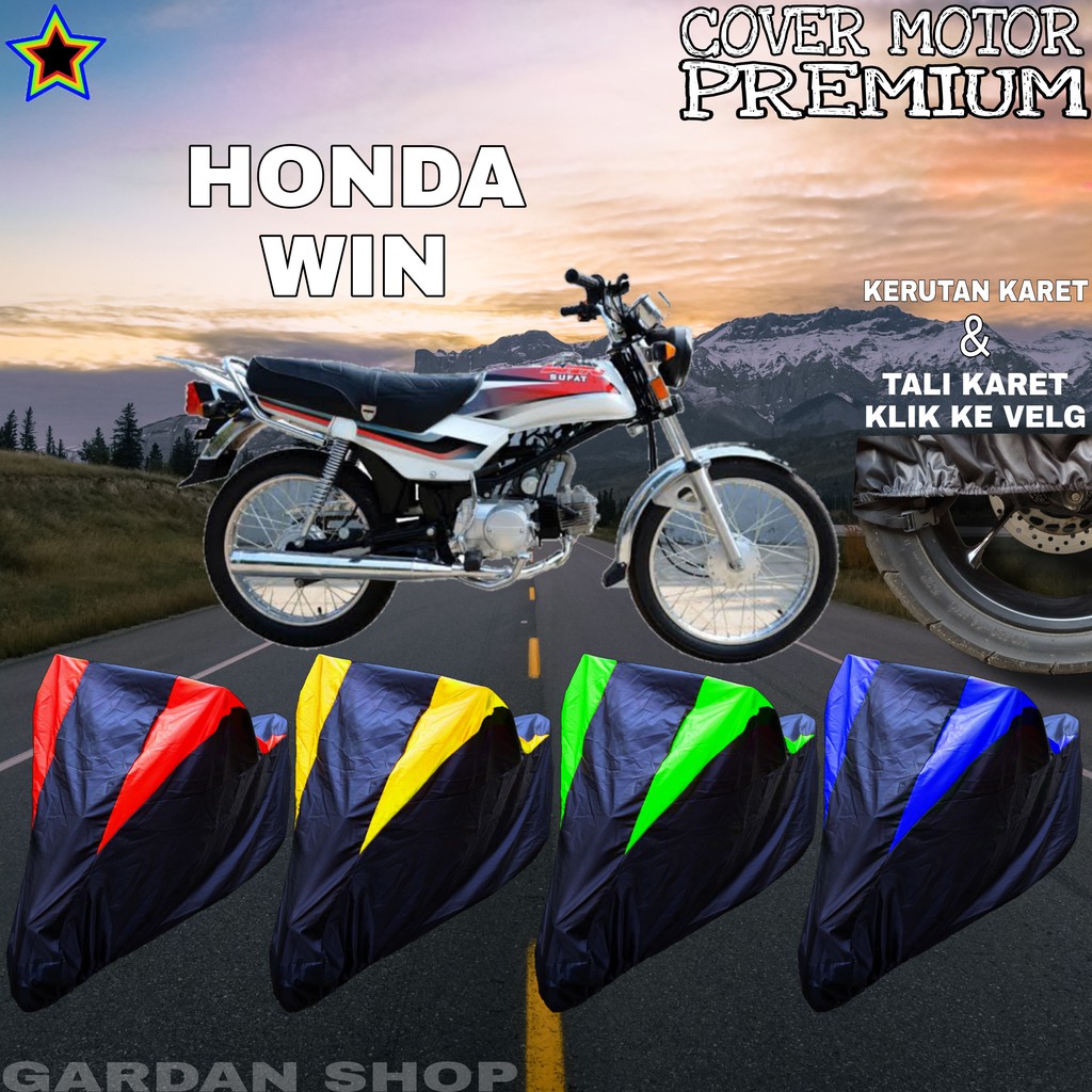 Sarung Motor HONDA WIN Hitam KOMBINASI Body Cover Penutup Honda PREMIUM