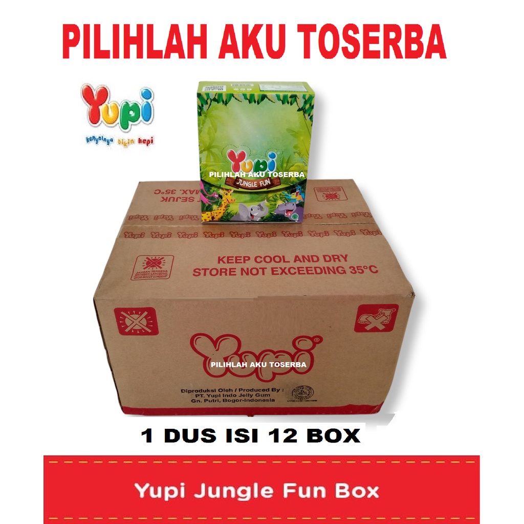 YUPI JUNGLE FUN BOX - ( HARGA 1 DUS ISI 12 BOX )