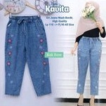 HATARI PANTS Celana Jeans Bordir Bunga