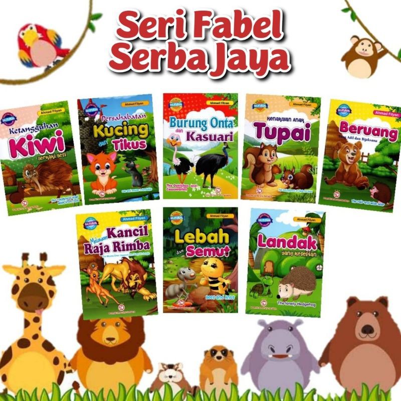 Buku Cerita Anak Fabel / Buku Cerita Anak Dongeng Binatang Best Seller Bilingual