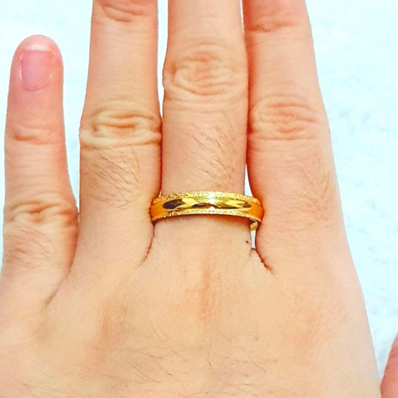 Titanium Couple Ring Rose Gold Pasir Mens/Womens Fashion Ring Termurah