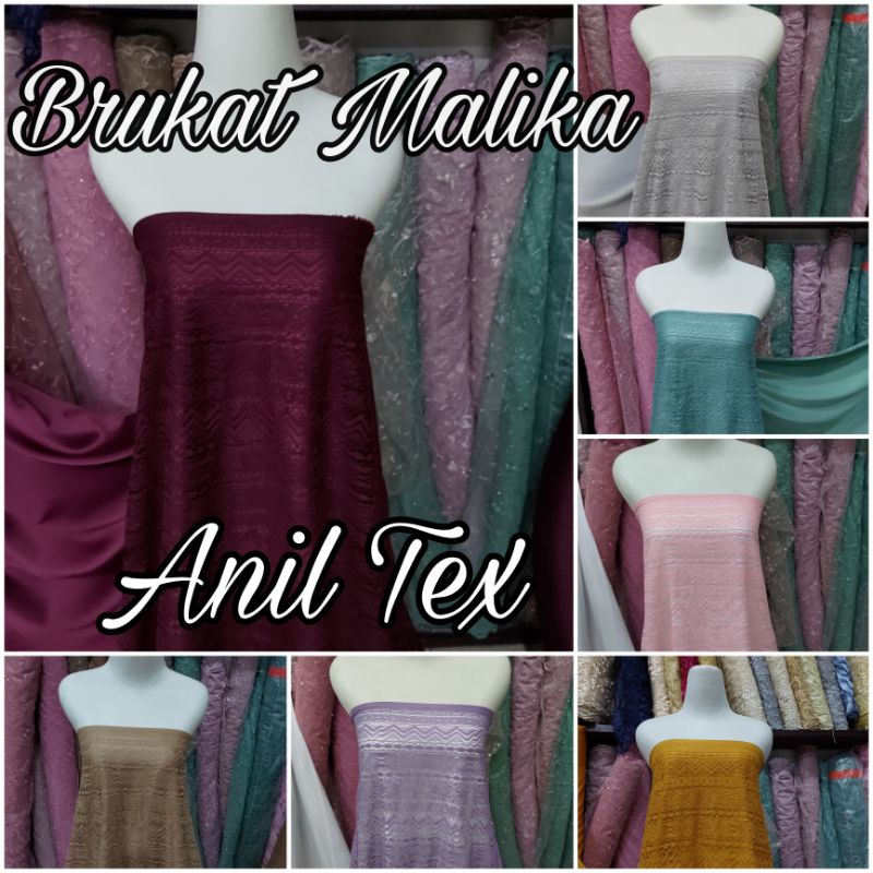 kain brokat malika motif katun salur/bahan brukat kebaya malika/harga 0.5m