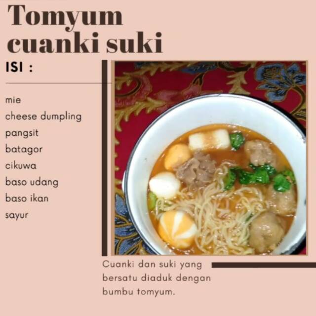 

Makanan Cemilan murah Tomyum cuanki suki kekinian