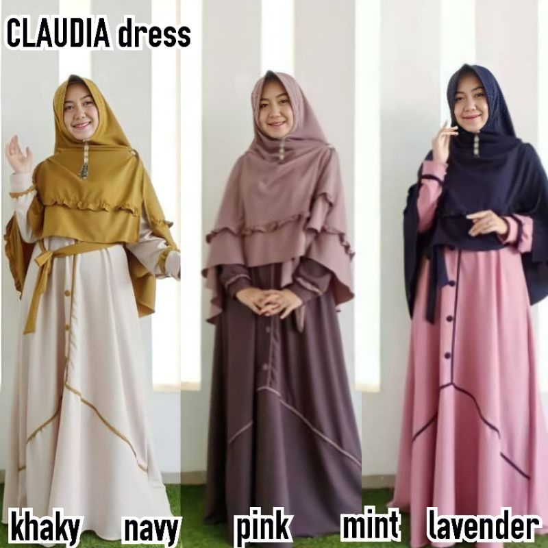 [Fashion Muslim] GAMIS Laras maira zhafira Lady maena Naziva Hana Clara Febrina Claudia maxy dress terlaris