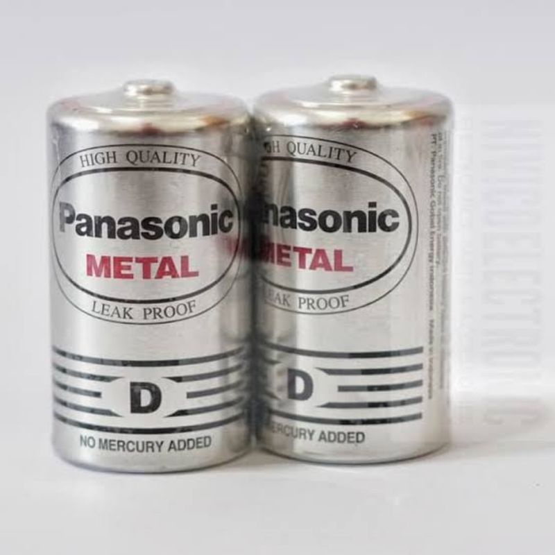 Baterai Size-D Panasonic (1pak isi 2pcs) Metal Battery Besar Original