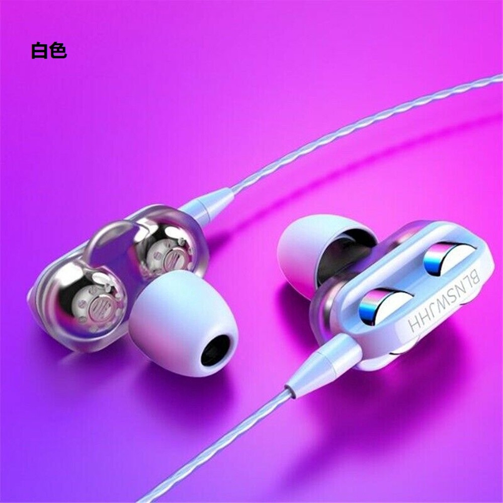 Earphone Hifi Super Bass Dual Driver Dengan Kabel Jack 3.5mm #261141322