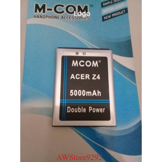 Mcom Battery Batre Baterai Double Power Mcom Acer Liquid Z4 Z140 Z160 BAT-A611 A611