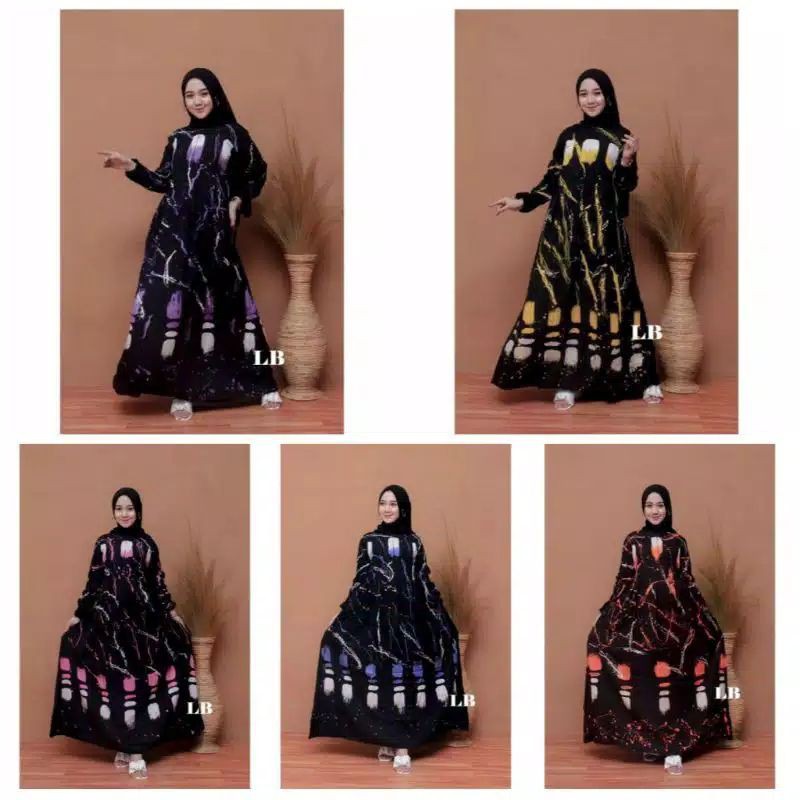 Gamis twill / (Size S,M,L,XL) Gamis twill rainbow / pelangi / ori twill super busui