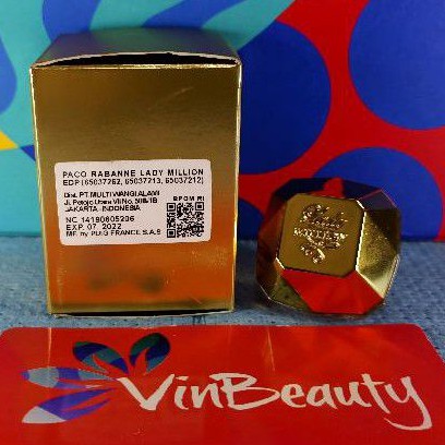 Miniatur Parfum OriginaL Paco Rabanne Lady Million EDP 5 ml For Women Murah