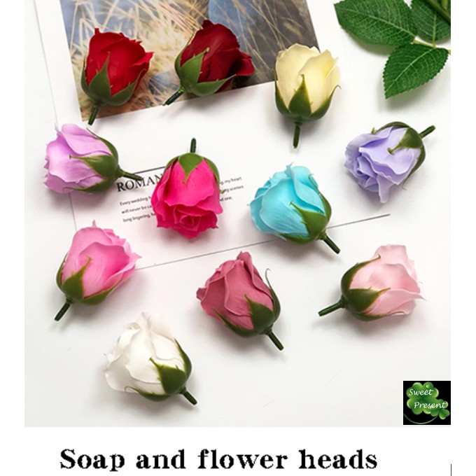 Korean three-layer rose soap flower /  Bunga sabun mawar / Bunga DIY Free Kain tile salju