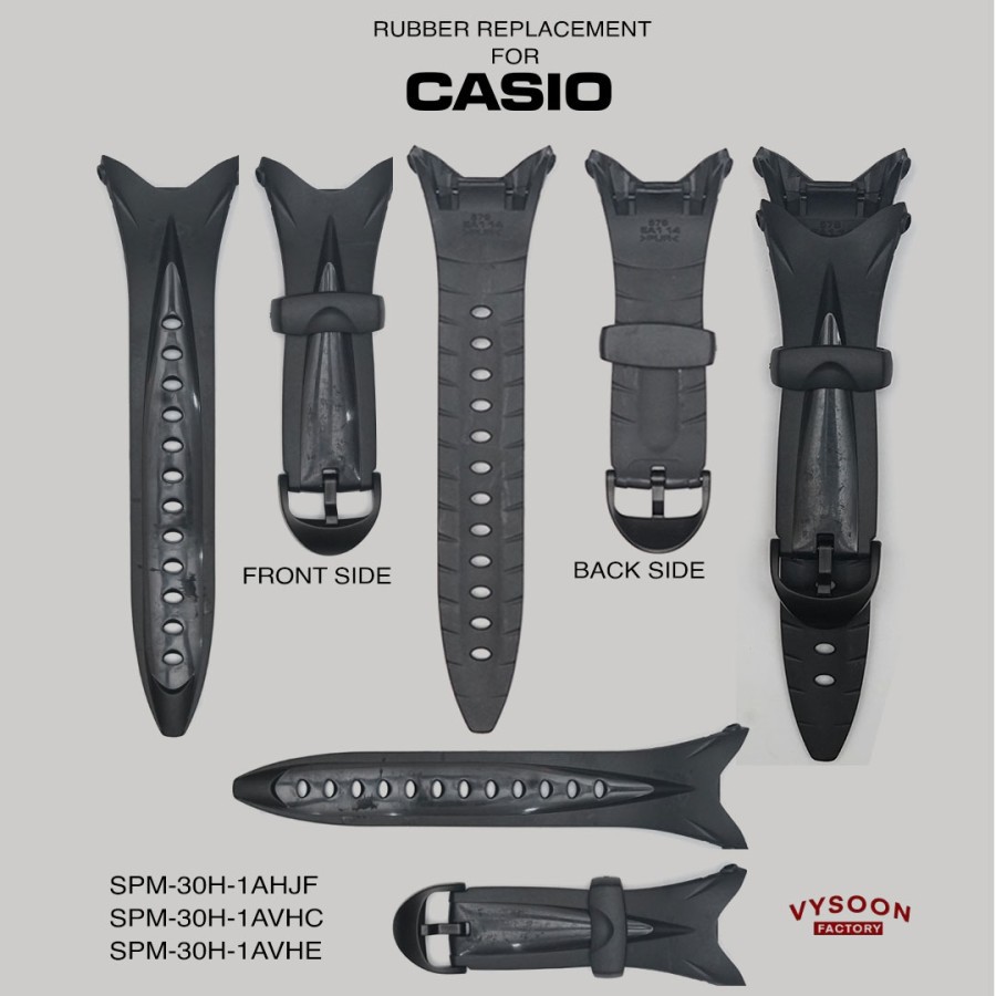 Strap Tali Karet Rubber Casio Original Pengganti SPM-30H SPM30 SPM 30