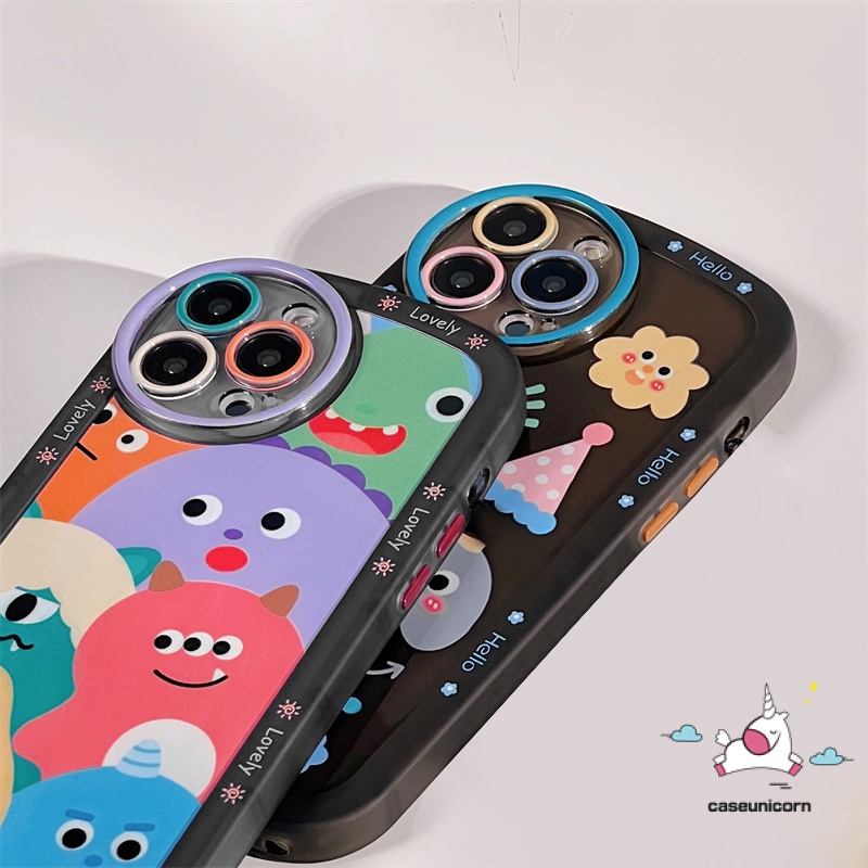 Case Oppo A15 A17 A55 A16 A17K A12 A54 A16K A57 A96 A16E A5s A3s A95 A53 A33 A74 A16s A5 A9 A76 A35 A7 A36 A12E A1K A31 Reno 6z 5z 8 5 6 Kartun Graffiti Little Monster Soft Sarung