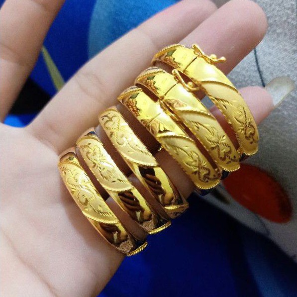 GELANG BANGKOK ANAK PERAK 925 LAPIS MAS 24K