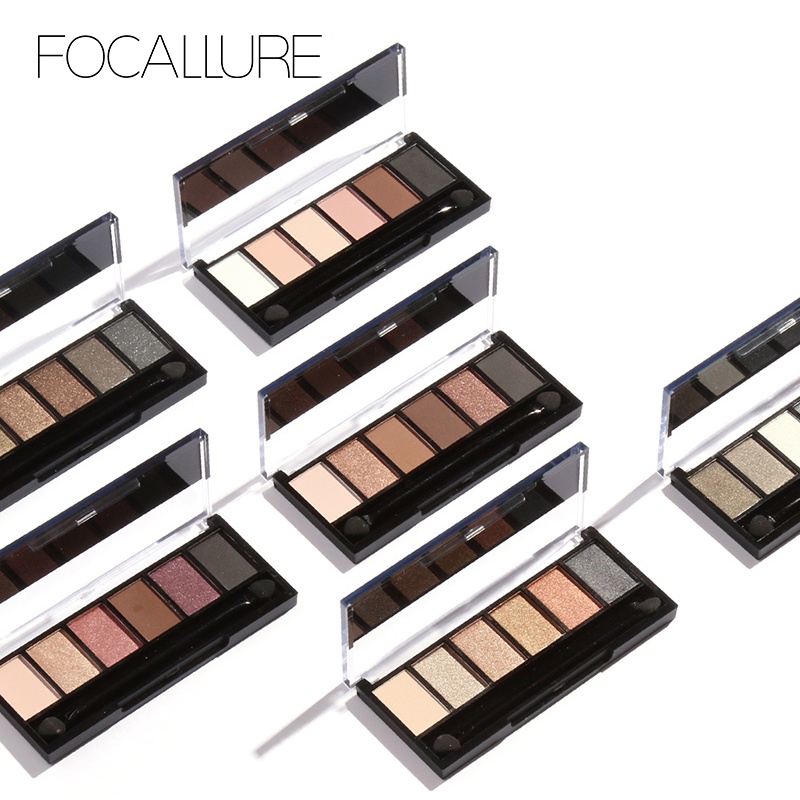 FOCALLURE 6 Colors Glamorous Smokey Eyeshadow Palette