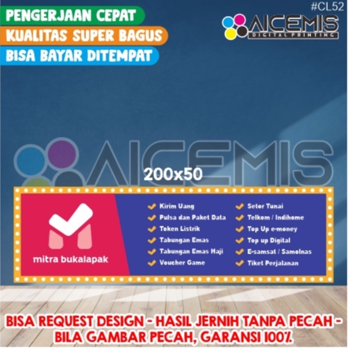 spanduk 1 hari jadi / mitra buka /  spanduk konter hp / banner konter pulsa / poster etalase konter 