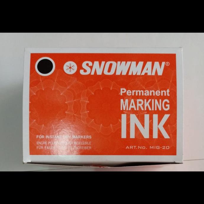 

Office & Stationery | Alat Tulis | Tinta Spidol Permanen Snowman / Permanent Marking Ink | Best Seller