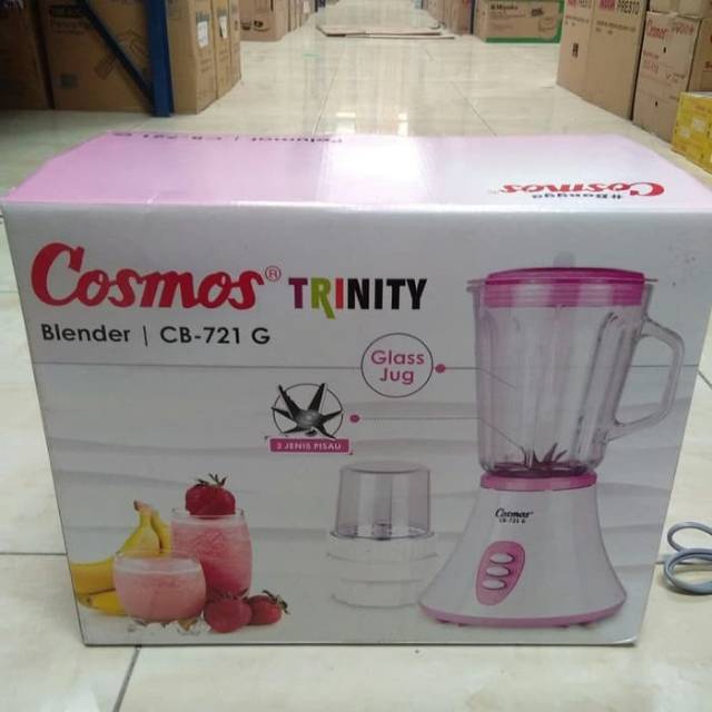 Cosmos CB 721 G / CB721G Blender Kaca Trinity Glass Goblet + Dry Mill 1.5 L