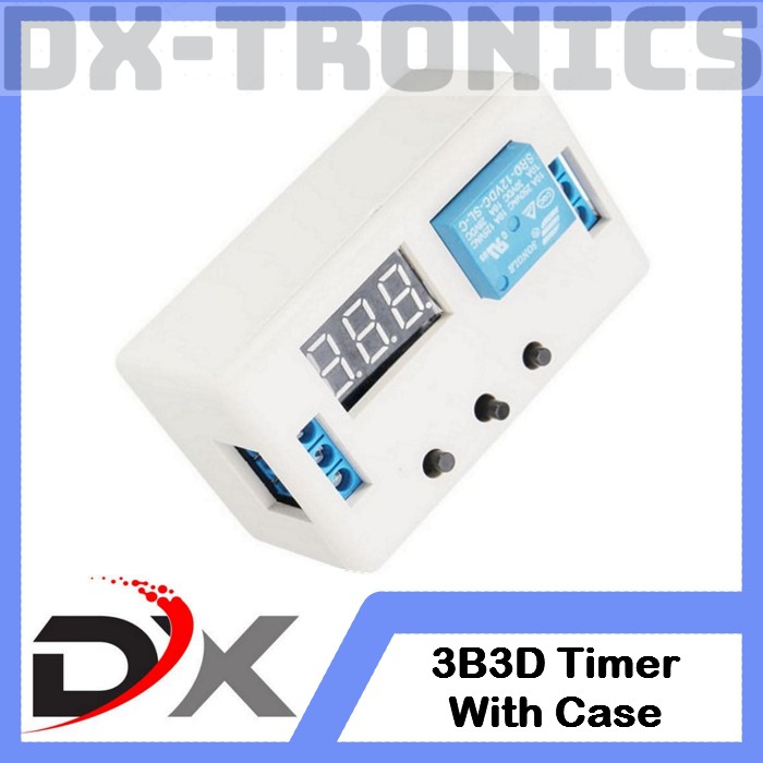 Programmable Digital Delay Timer 12V 3B3D with Case