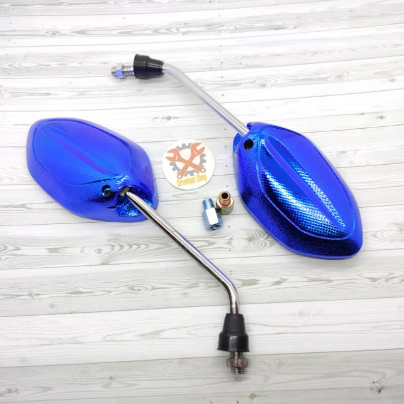 SPION BEAT BIRU TANGKAI PENDEK UNIVERSAL HONDA YAMAHA