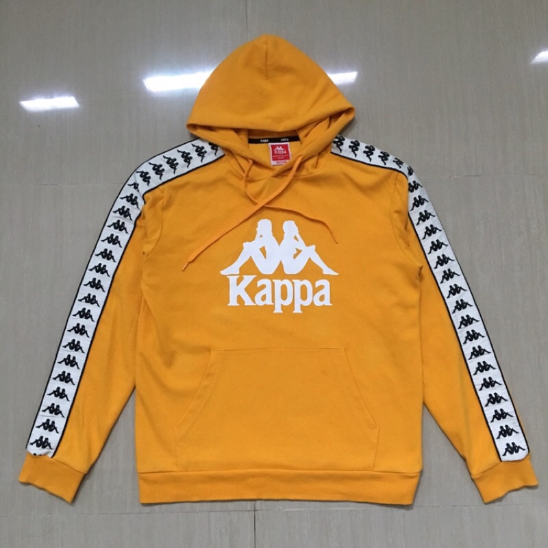 Hoodie Kappa Second brand (rare) warna kuning big logo full taped