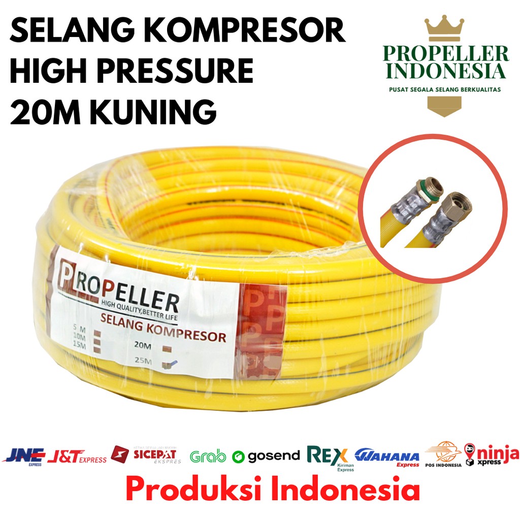 Selang Paket Kompresor Kuning 20M Selang Kompresor Angin Selang Kompresor Angin