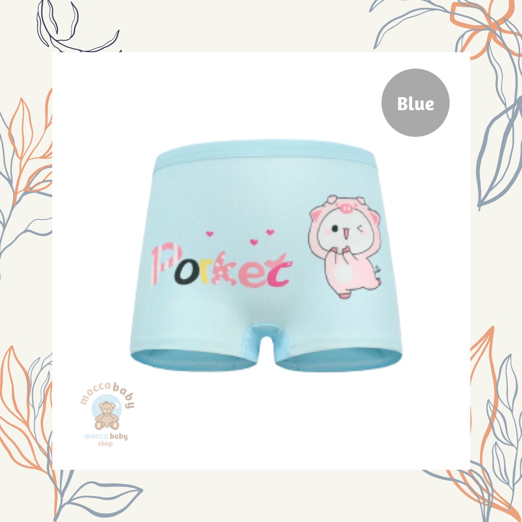 MBSS - XING DAILY CD POCKET LOVE BXR celana dalam anak perempuan bahan katun halus 2-12 Tahun