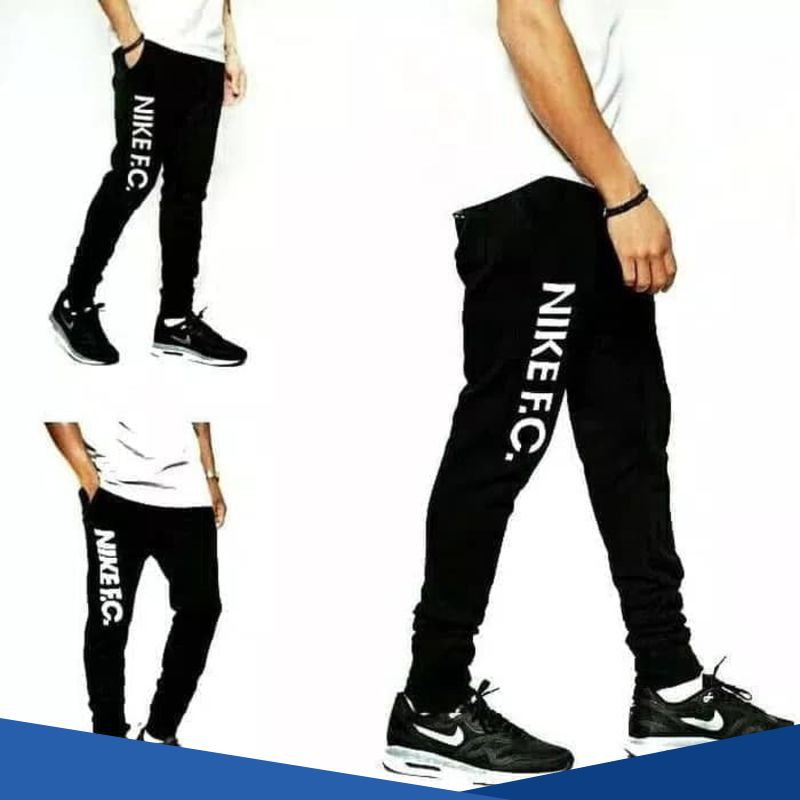 Terlaris Celana Jogger Pants Cowok Nikee F.C. Panjang Gym Fitness Joggerpants