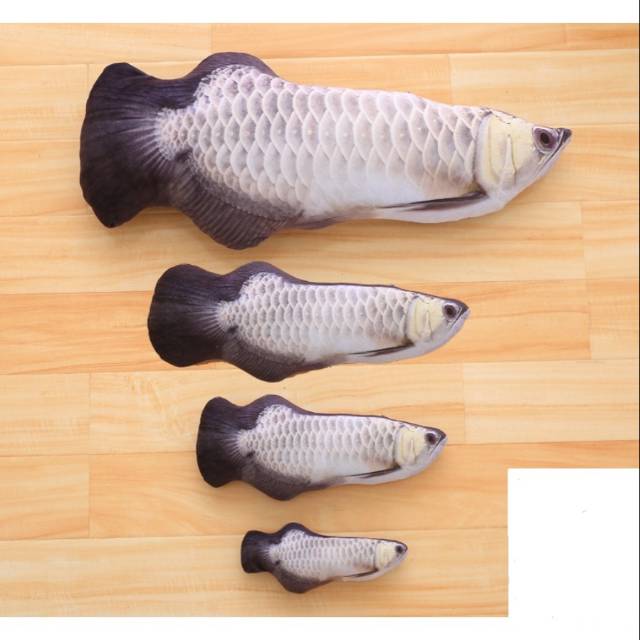 Mainan Kucing Catnip Model Ikan Arwana Silver 20cm & 30CM Bisa Direfill