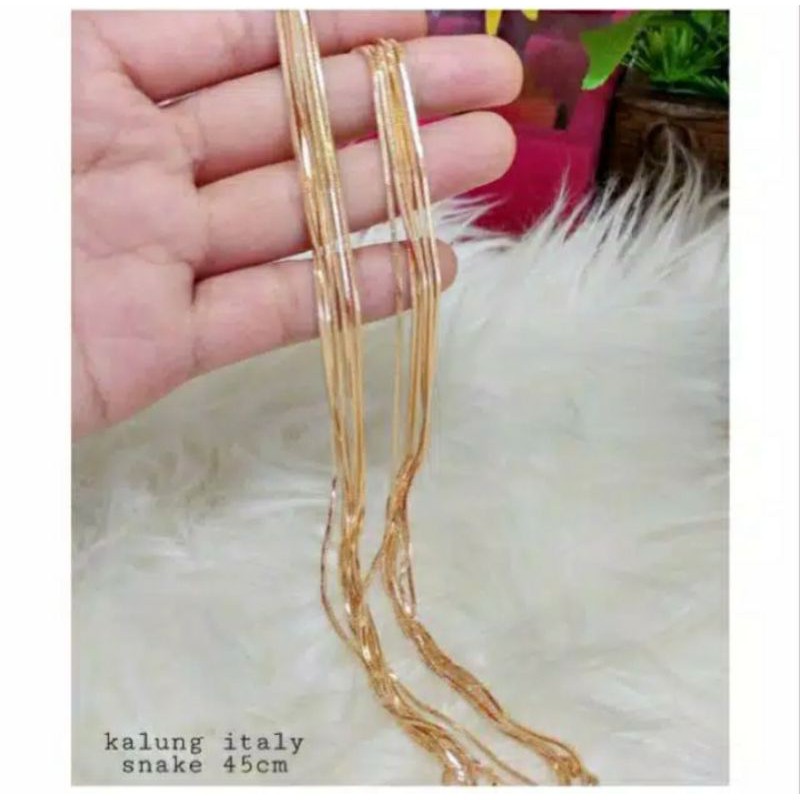 kalung italy snake kalung italy santa kalung Milano kaca emas perak silver titanium xuping