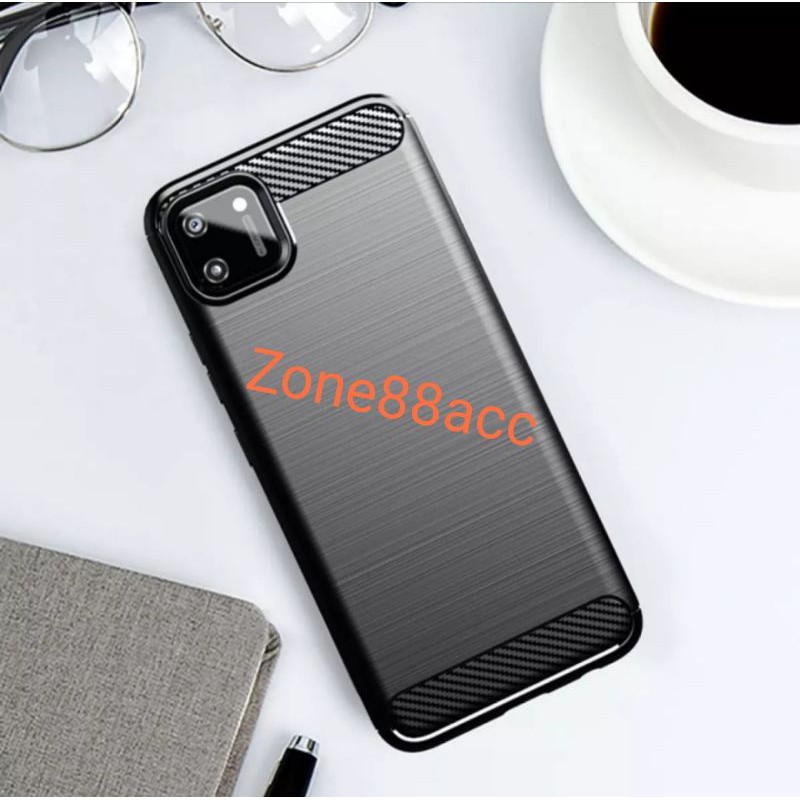 Ipaky Realme C11 Silicon Case Softcase Carbon Casing Cover TPU