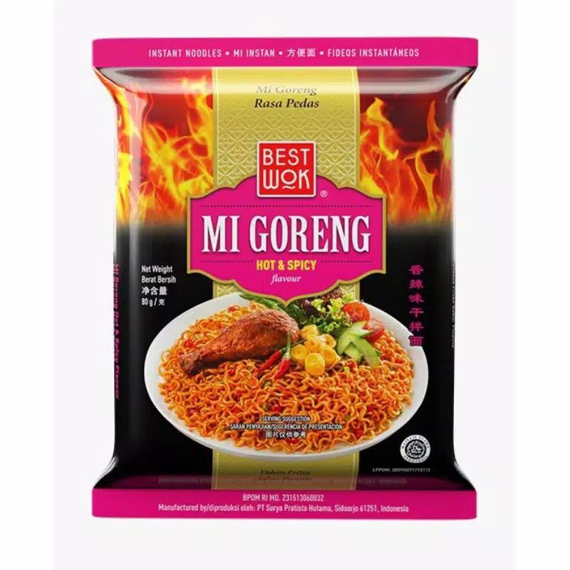 

BEST WOK Mie Instan Goreng Original 1 dus ( Export Multipack)