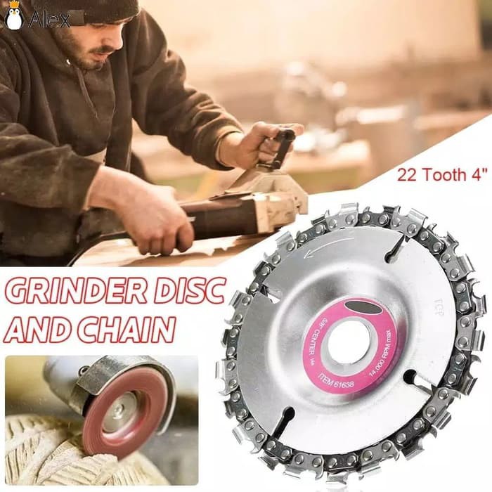 mata grinda gergaji disc chainsaw 4&quot; 22T wood carving disc saw chain 22 t circular mesin gerinda