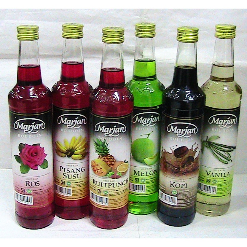 Marjan Syrup Vanilla,Kopi,Melon,Pisang susu,Rose,Fruit