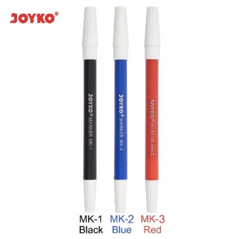 ( Ecer 1 Pc ) JOYKO / SNOWMAN MARKER - SPIDOL KECIL BLACK BLUE RED - SMALL PERMANENT MARKER HITAM / BIRU / MERAH