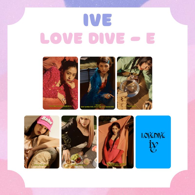 [IVE] IVE PHOTOCARD LOVE DIVE YUNJIN GAEUL REI WONYOUNG LIZ LEESEO ‼️BACA DESKRIPSI‼️