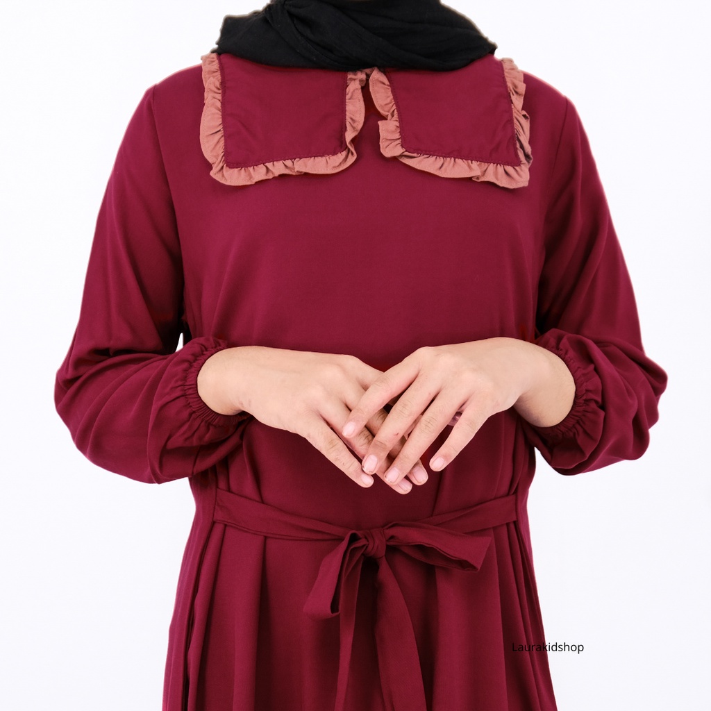 Gamis Anak / Gamis Anak Perempuan / Baju Muslim Anak Perempuan Bianca By Laurakids 5-10 Tahun