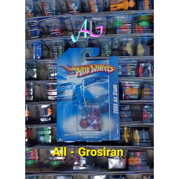 Hotwheels Hot Wheels 2008 ALL STARS HYPER MITE UNGU Blue Card Original Mattel