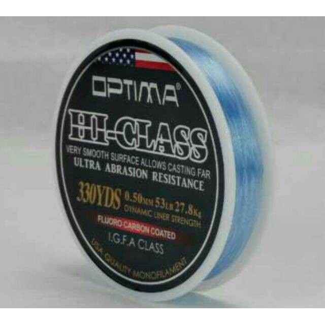 LINE MONO OPTIMA HI-CLASS FLUOROCARBON (Color CLEAR &amp; GREY CLEAR)