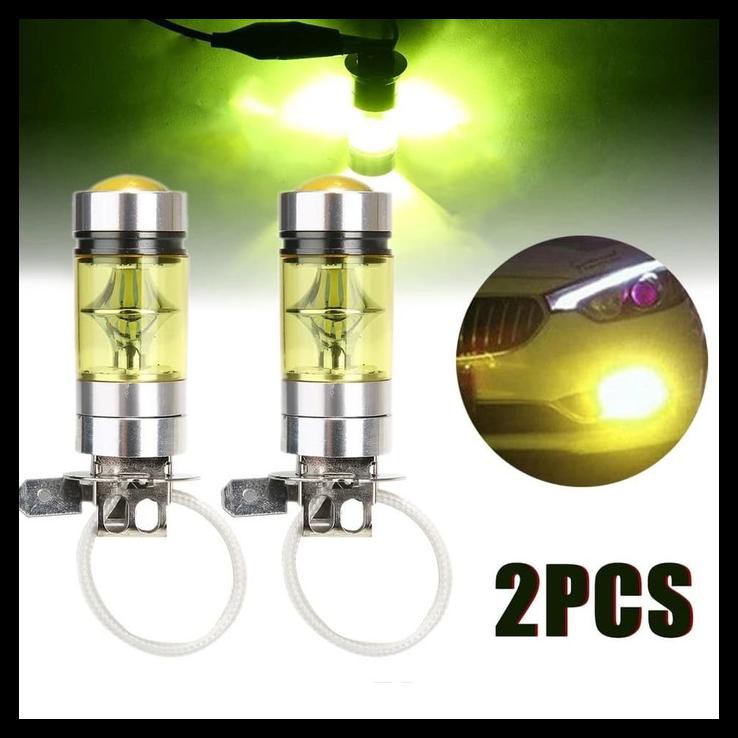DISKON LED H3 YELLOW 3000K KUNING H 3 LAMPU TEMBAK SOROT KABUT FOG LAMP 
