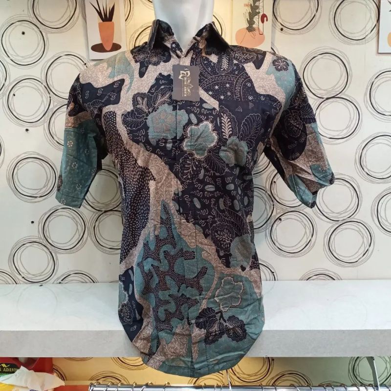 KEMEJA BATIK LENGAN PENDEK PANJANG KATUN FULL M L XL XXL GOSEND COD PENGIRIM BANDUNG MODEL TERKINI M L XL XXL