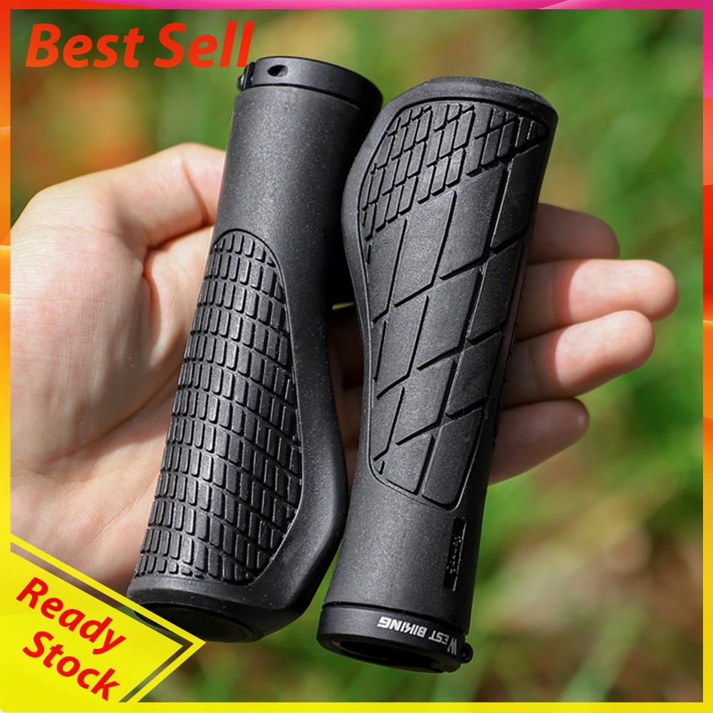 WEST BIKING Bicycle Handlebar Cover Rubber MTB Cycling Anti-slip Lock Grips