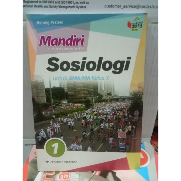 buku mandiri sosiologi kelas kelas 10 penerbit Erlangga kurikulum 2013 edisi revisi pengarang hening