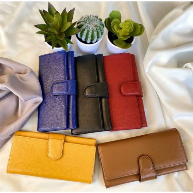 Dompet Lipat Wanita - Dompet Kulit Wanita - Kulit Sapi Asli - Dompet Kulit Asli Papirut Garut