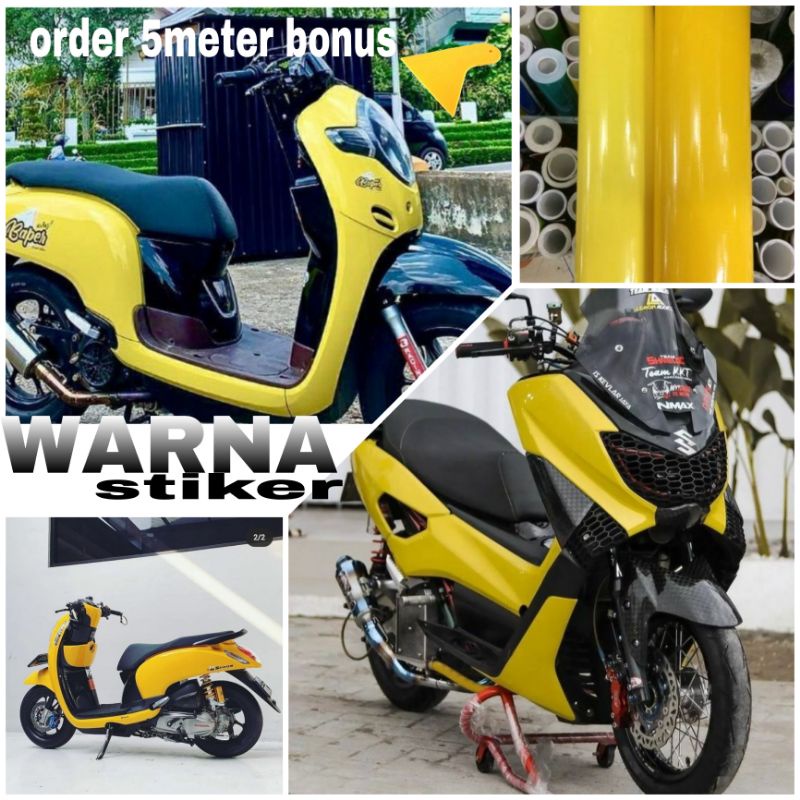 STIKER SKOTLET MOTOR KUNING DOF/GLOSY STIKER MOTOR SKOTLET MOTOR STICKER MOTOR KUNIG SCOTLET MOTOR K