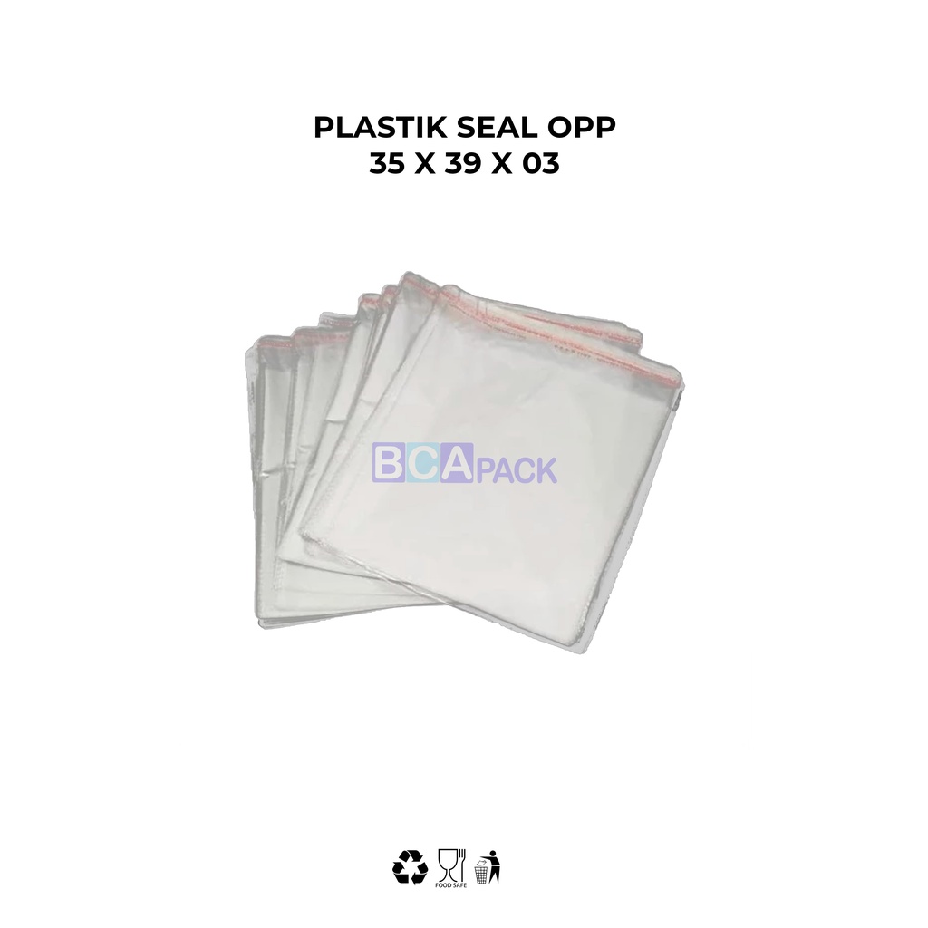 

PLASTIK SEAL OPP 35 X 39 X 03 - PLASTIK KEMASAN BENING ISI 100 LEMBAR