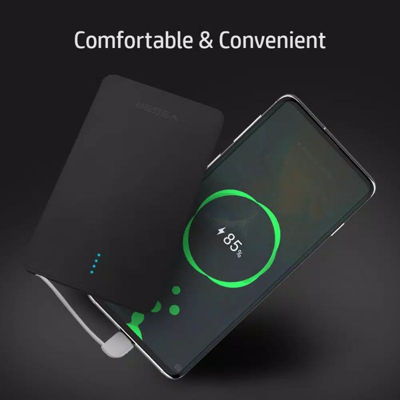 Powerbank veger V41 10000mah model slimfit original