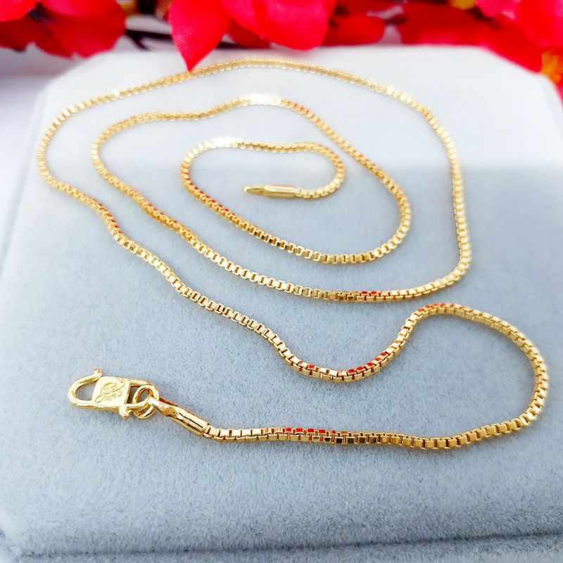 rantai Itali/kalung panjang 50cm/xuping/titanium/emas/aksesoris/jewellery/fashion/perhiasan