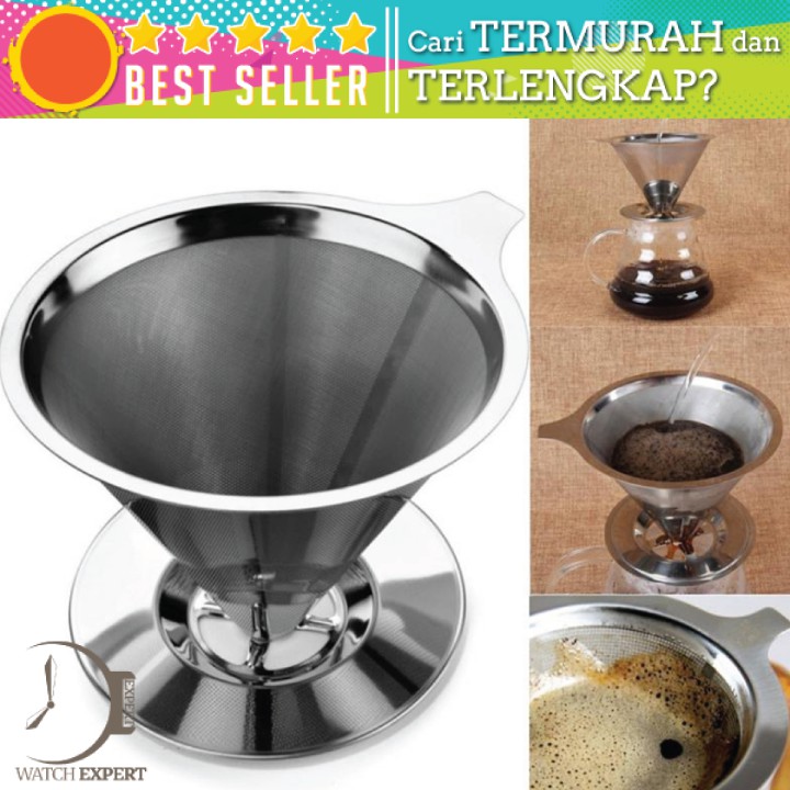 COD Filter Penyaring Kopi Double Layer V60 Cone Coffee Filter Dripper