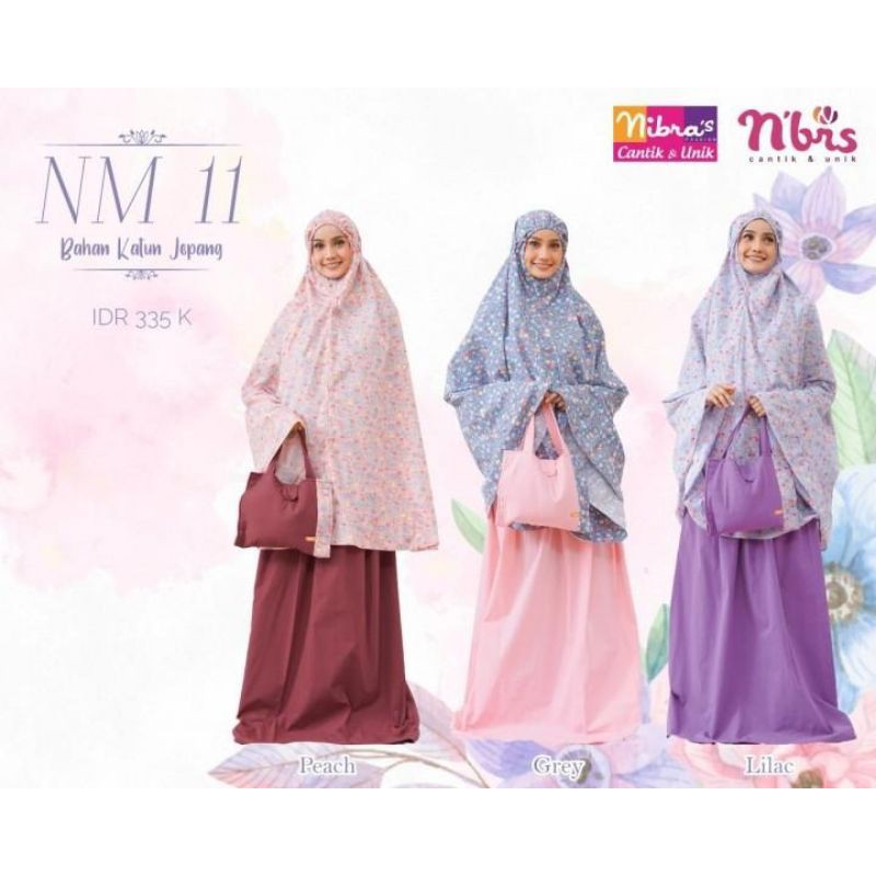 MUKENA NIBRAS CANTIK / MUKENA NIBRAS SYAR'I MODERN / MUKENA COUPLE